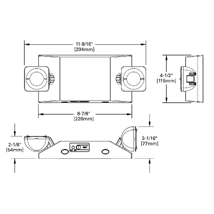 Sure-Lites AP2SQLED30 All-Pro LED Emergency Light