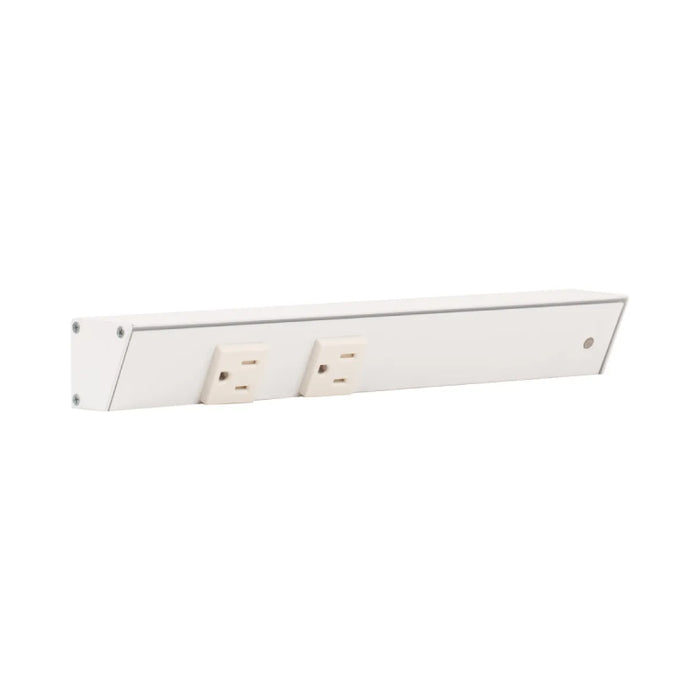 Task Lighting APT12 12" Tamper-Resistant Single Receptacle Angle Power Strip - White/Right