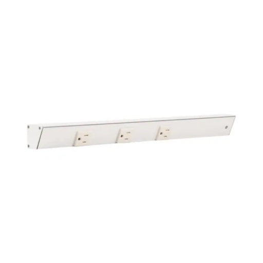 Task Lighting APT18 18" Tamper-Resistant Single Receptacle Angle Power Strip - White/Righ