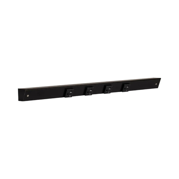 Task Lighting APT24 24" Tamper-Resistant Single Receptacle Angle Power Strip - Black