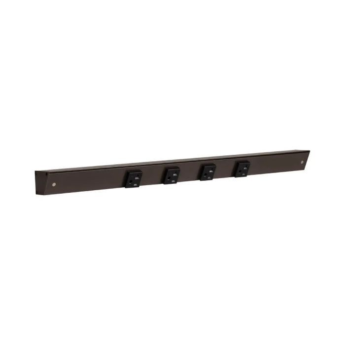 Task Lighting APT24 24" Tamper-Resistant Single Receptacle Angle Power Strip - Bronze