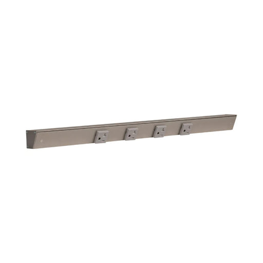 Task Lighting APT24 24" Tamper-Resistant Single Receptacle Angle Power Strip - Satin Nickel
