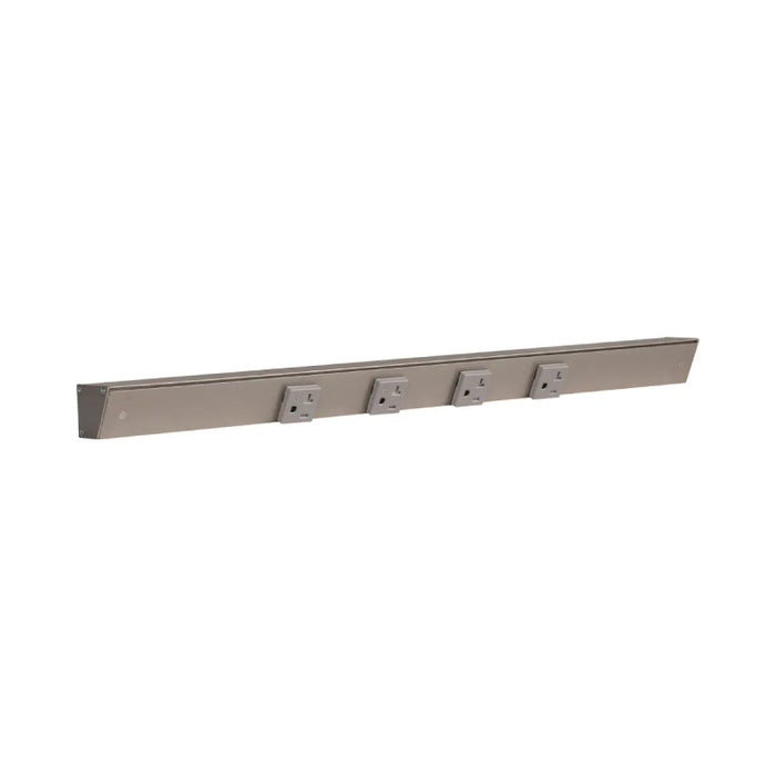 Task Lighting APT24 24" Tamper-Resistant Single Receptacle Angle Power Strip - Satin Nickel