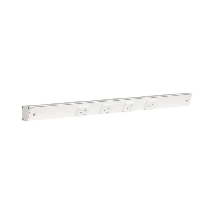 Task Lighting APT24 24" Tamper-Resistant Single Receptacle Angle Power Strip - White