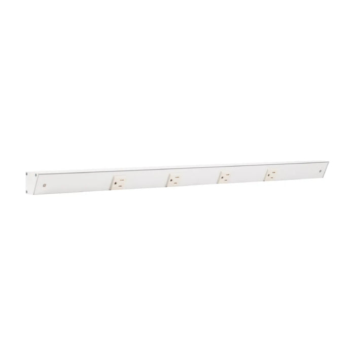 Task Lighting APT30 30" Tamper-Resistant Single Receptacle Angle Power Strip - White