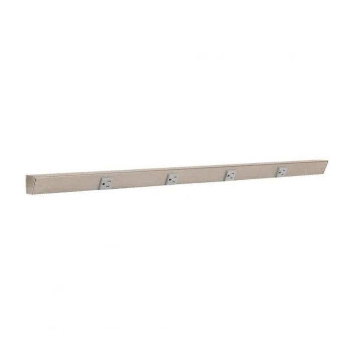 Task Lighting APT36 36" Tamper-Resistant Single Receptacle Angle Power Strip - Satin Nickel