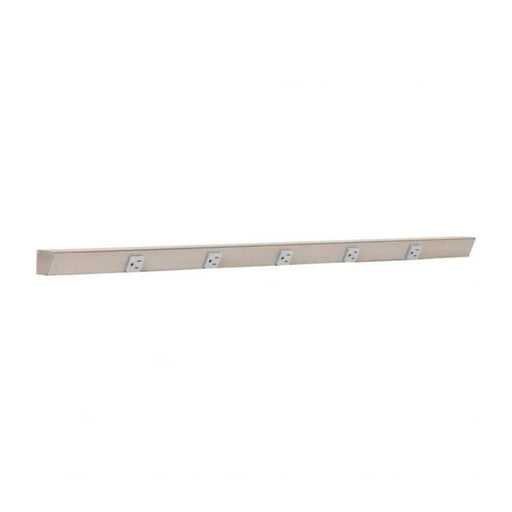 Task Lighting APT42 42" Tamper-Resistant Single Receptacle Angle Power Strip - Satin Nickel