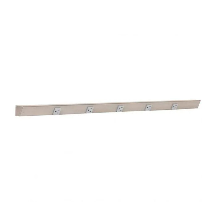 Task Lighting APT42 42" Tamper-Resistant Single Receptacle Angle Power Strip - Satin Nickel