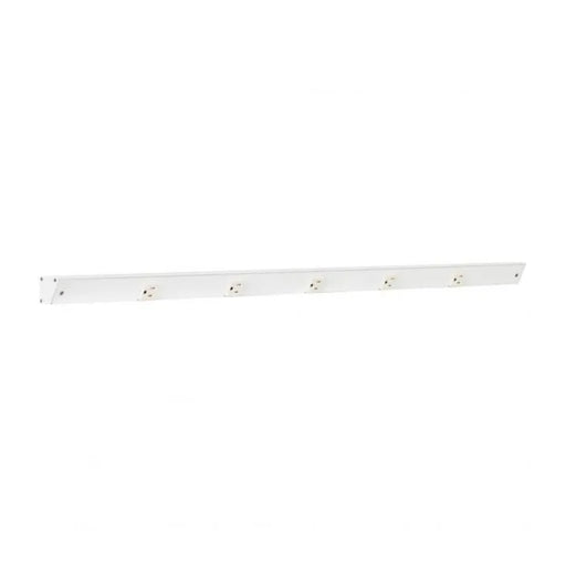 Task Lighting APT42 42" Tamper-Resistant Single Receptacle Angle Power Strip - White
