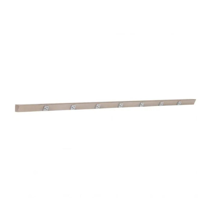 Task Lighting APT60 60" Tamper-Resistant Single Receptacle Angle Power Strip - Satin Nickel