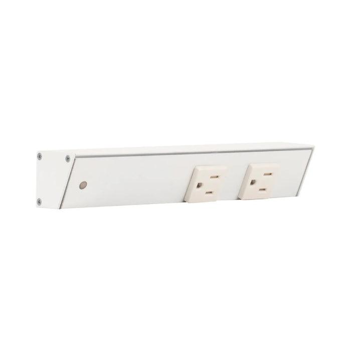 Task Lighting APT9 9" Tamper-Resistant Single Receptacle Angle Power Strip - White/Left