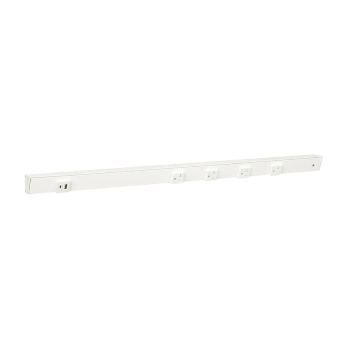 Task Lighting APTU 30" Slim Angle Power Strip with USB-A/C - White/Left