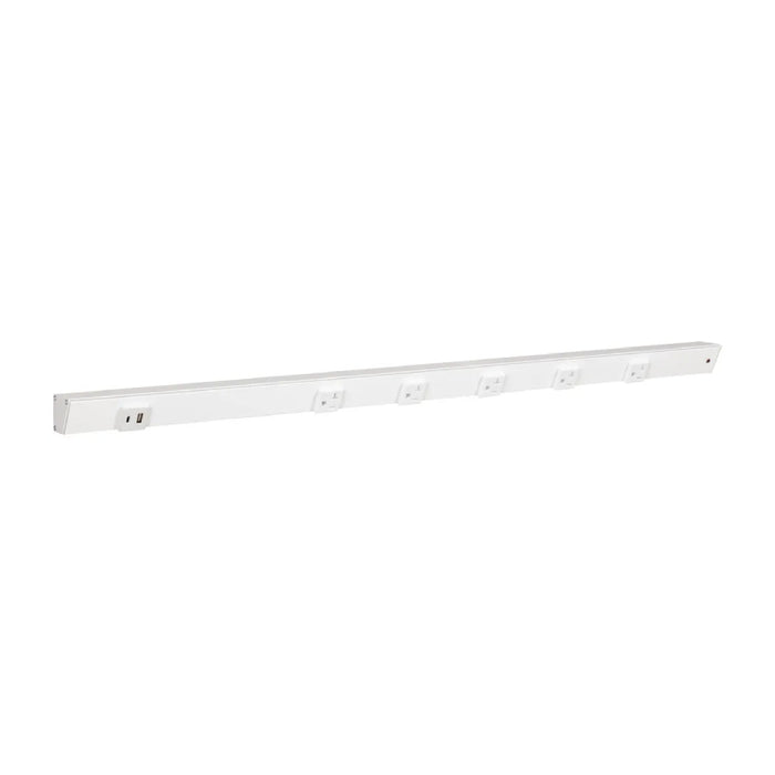Task Lighting APTU 36" Slim Angle Power Strip with USB-A/C - White/Left