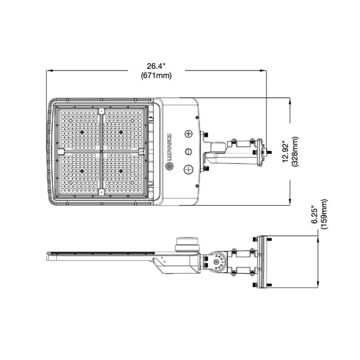 LEDvance AREAFLD 180W/240W/300W LED Value Class Wattage Selectable Area Light