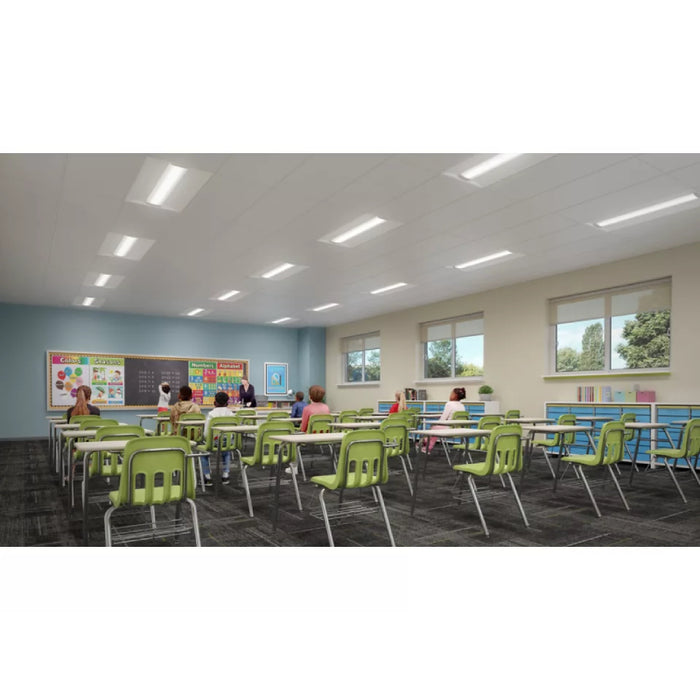 Metalux Achieva Recessed 24ARS 2x4 LED Center Basket Troffer, Selectable CCT & Lumens 120-277V