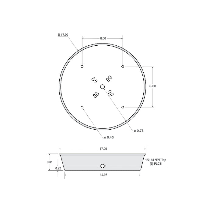 Luminaire LED ARV17 ANYX 50W Vandal Resistant Fixture, 3500K, 4160 Lumens, 120-277V