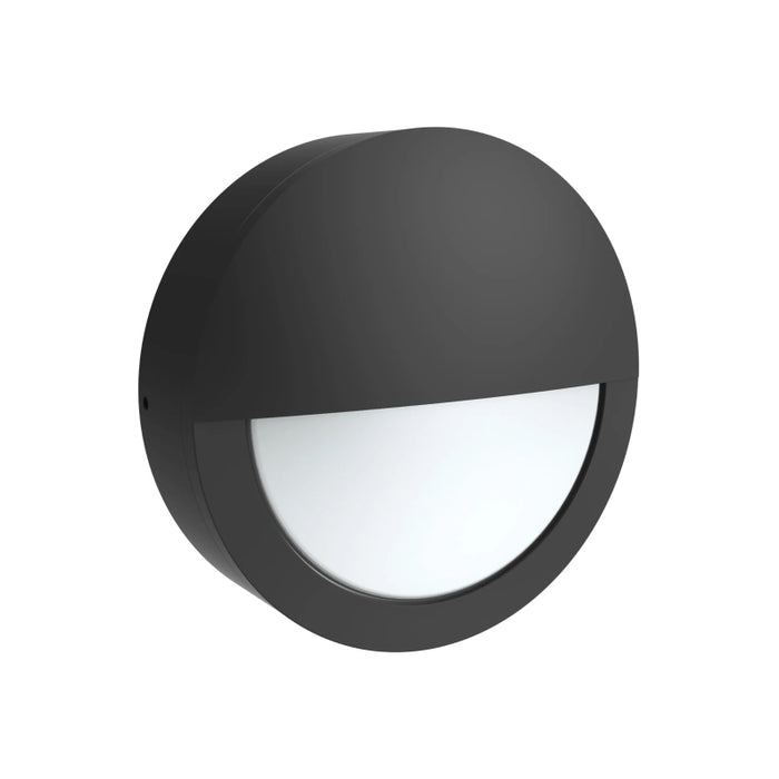 Westgate BKRN 9W/12W/15W LED Round Bulkheads with Photocell, 120-277V, 3CCT Selectable - Black