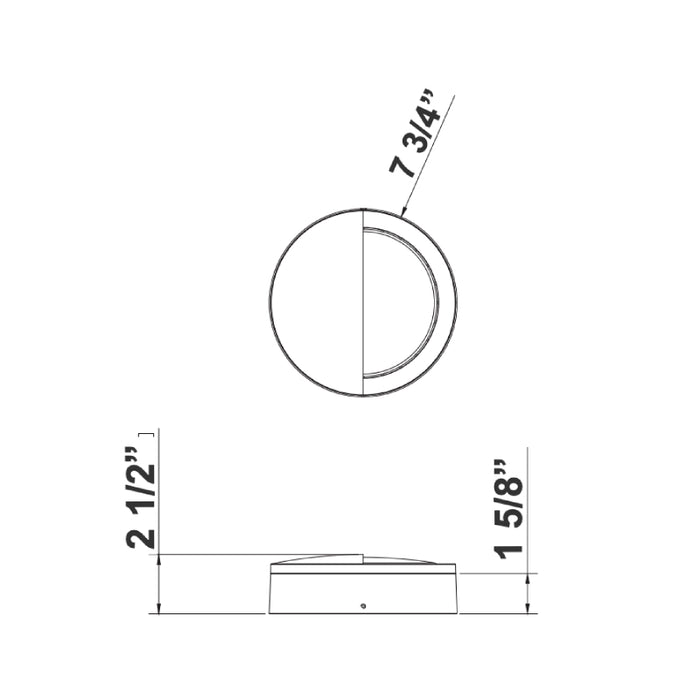 Westgate BKRN 9W/12W/15W LED Round Bulkheads with Photocell, 120-277V, 3CCT Selectable
