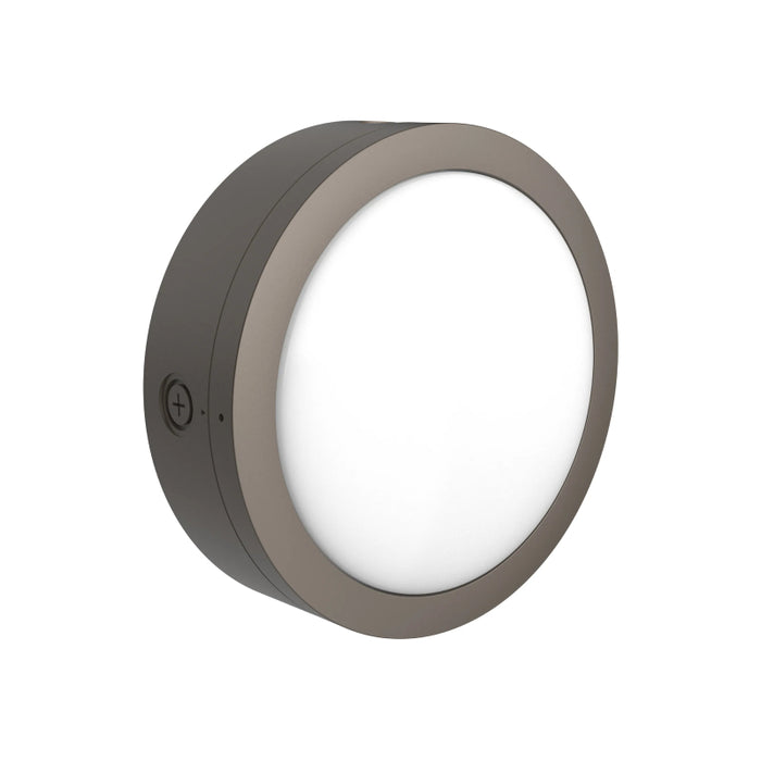 Westgate BKR 36W/48W/60W LED Round Flat Bulkhead with Photocell, 120-277V, 3CCT Selectable - Bronze