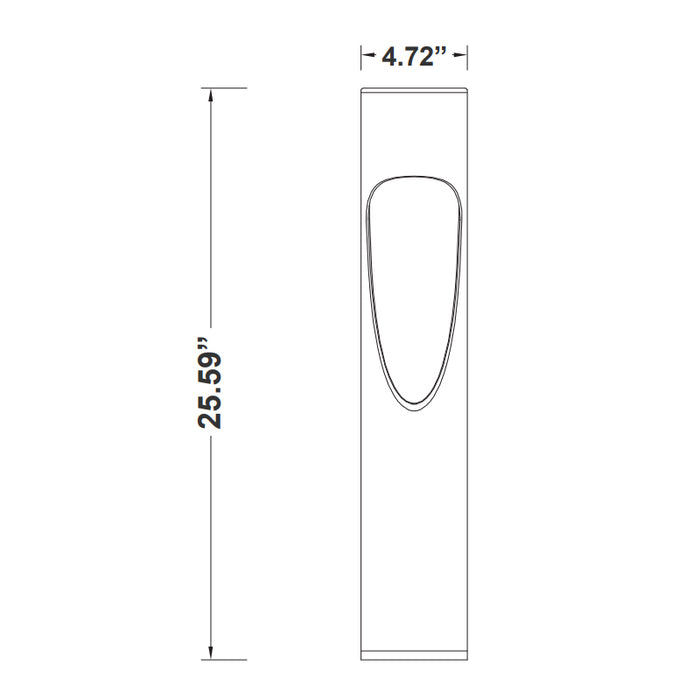 Westgate BOL-505-26-MCT 15W LED Bollard Light, 3000K/4000K/5000K Selectable, 1500 LM, 120-277V