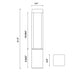 Westgate BOL-608 LED Square Bollard, Power & 3CCT Selectable, 120-277V