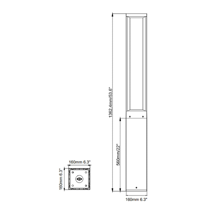 Westgate BOL-670-LPE-22 22" Light-Pole Base Shaft for BOL-670
