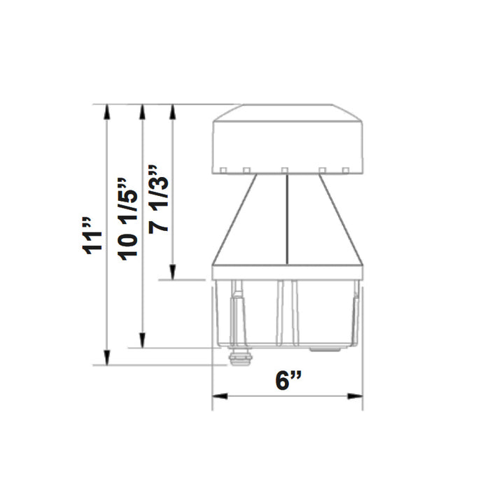 Westgate BOL-G2-135-MCTP 14W/19W/24W LED Modular Bollard, 3000K/4000K/5000K Selectable, 120-277V