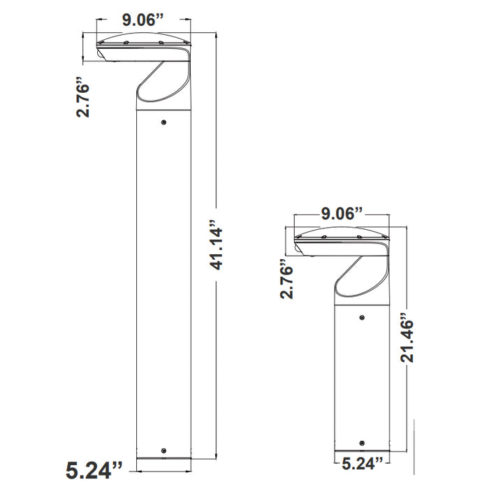 Westgate BOL-G5-SOLAR-MCT 4W LED Bollard Head, 3000K/4000K/5000K Selectable, 600 LM