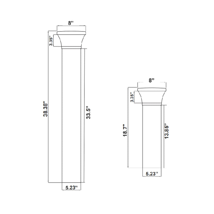 Westgate BOL-G5-SHAFT-14 14" G5 Bollard Shaft