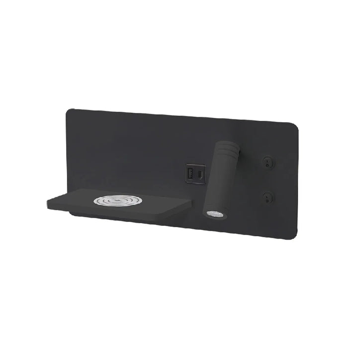 Westgate BRL-SHR-WCH 1-lt 18" LED Bedside Horizontal Right Side Reading Lamp with Backlight