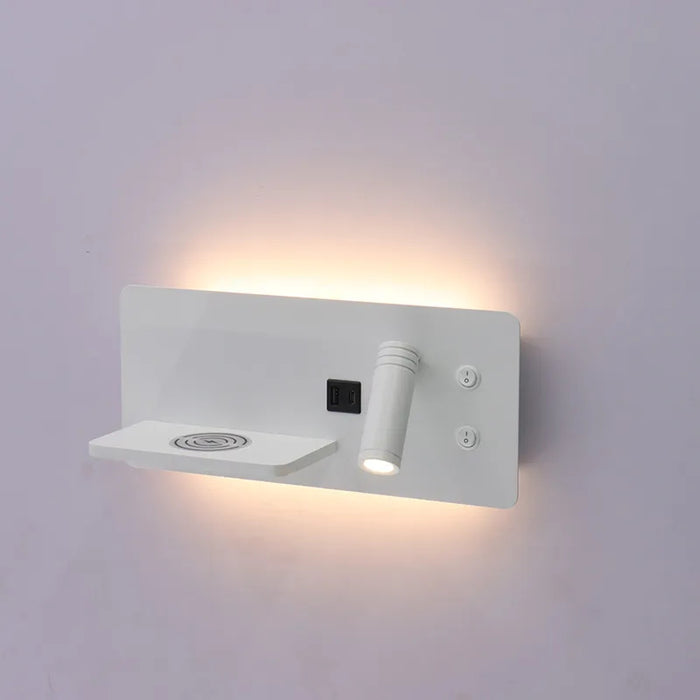 Westgate BRL-SHR-WCH 1-lt 18" LED Bedside Horizontal Right Side Reading Lamp with Backlight