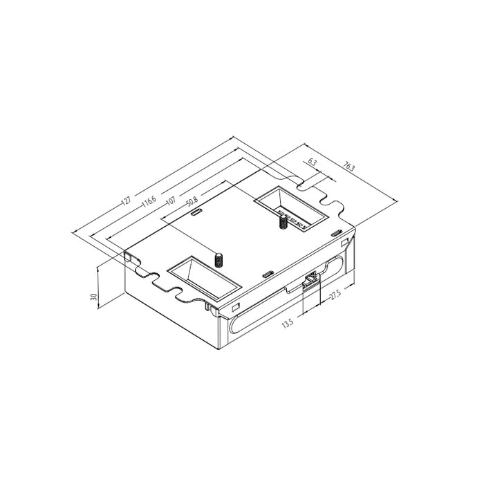 Bodine BSL06M5UAK55BSI1 Emergency LED Driver, Bottom Entry, Stud Mount