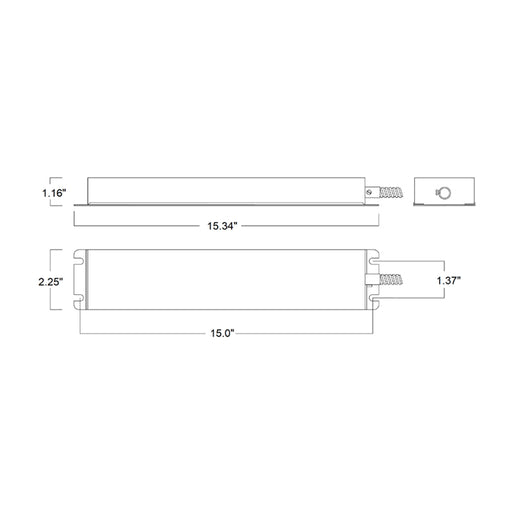 Bodine BSL14B2UAK55C1I1 14W Emergency LED Driver, Conduit, Out One End