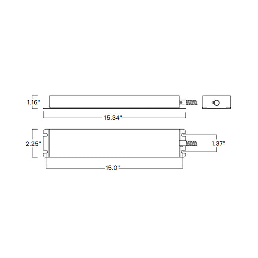Bodine BSL310C2WM 10W Emergency LED Driver, Single Conduit, 120-277V