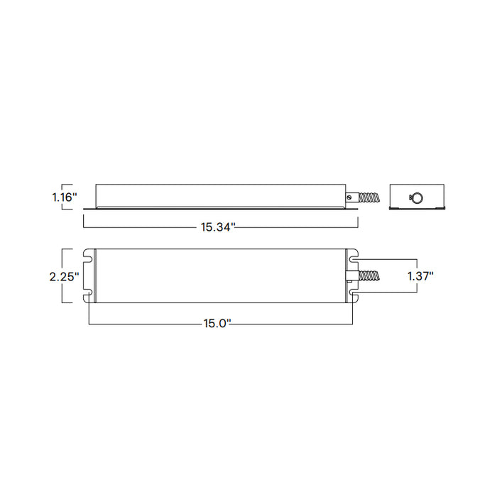 Bodine BSL310C2WM 10W Emergency LED Driver, Single Conduit, 120-277V