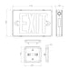 Bodine BXBW1 BeamGuide LED Exit Sign, without FirstLink, Universal Face