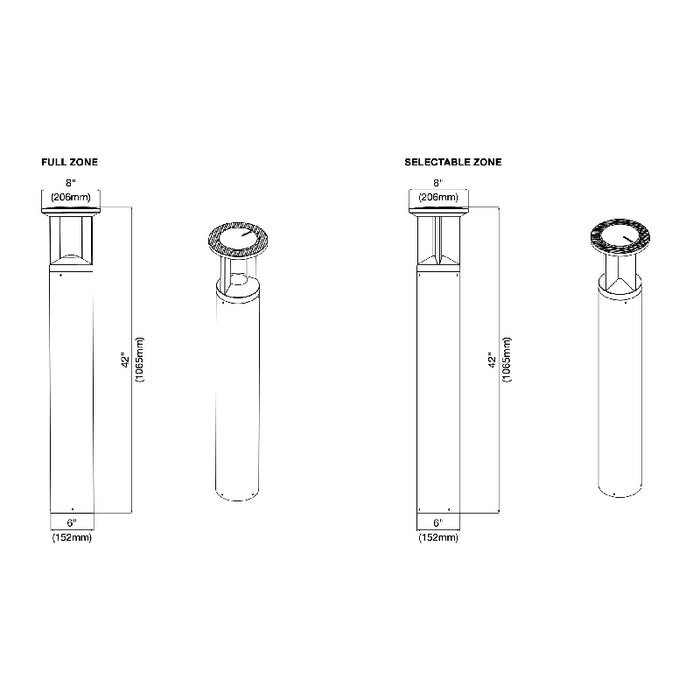LEDvance 16W/20W/24W LED Performance Class Dual Selectable Bollard