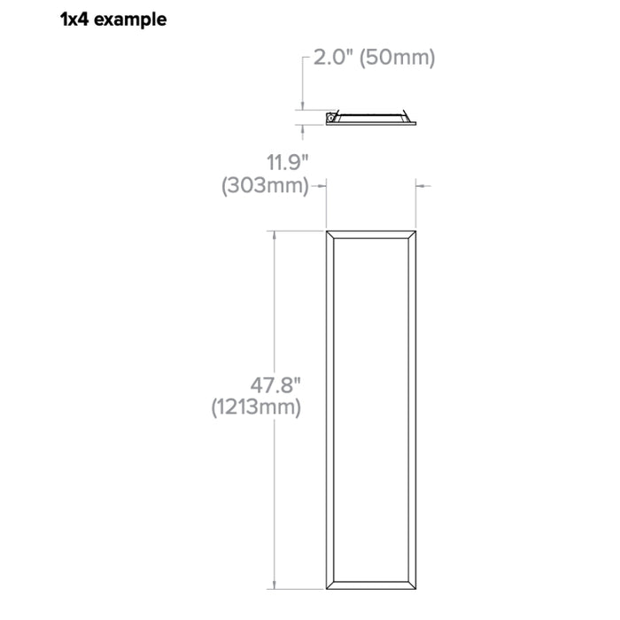 Columbia CBT14 1x4 CBT 23W/27W/39W LED Back-Lit Troffer, 3CCT & Lumen Selectable, 120-347V