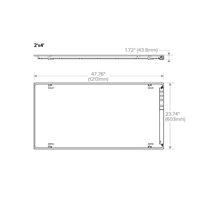 Columbia CBT24 2x4 CBT 65W LED Back-Lit Troffer, CCT