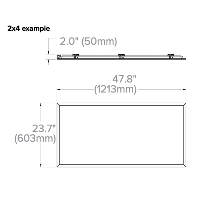 Columbia CBT24 2x4 CBT 28W/38W/48W LED Back-Lit Troffer, 3CCT & Lumen Selectable
