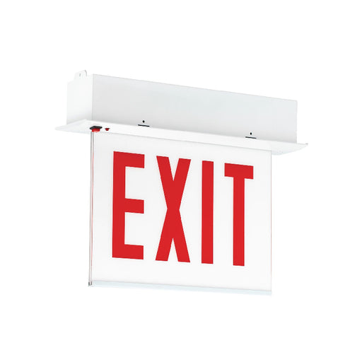 Dual-Lite CCEL Series Edge-Lit LED Exit Sign Housing, No Panel, Recessed Ceiling Mount