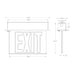 Dual-Lite CCEL Series Edge-Lit LED Exit Sign Housing, No Panel, Recessed Ceiling Mount