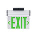 Compass CELS1GN Edge-Lit LED Exit Sign, Surface Mount, Single Face, Green Letters, Brushed Aluminum, AC Only