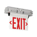 Compass CEL Series Edge-Lit LED Recessed Exit Sign, Double Face, Green Letters, AC only