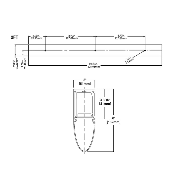 Fail-Safe CFA 2-ft Cleanroom Surface LED