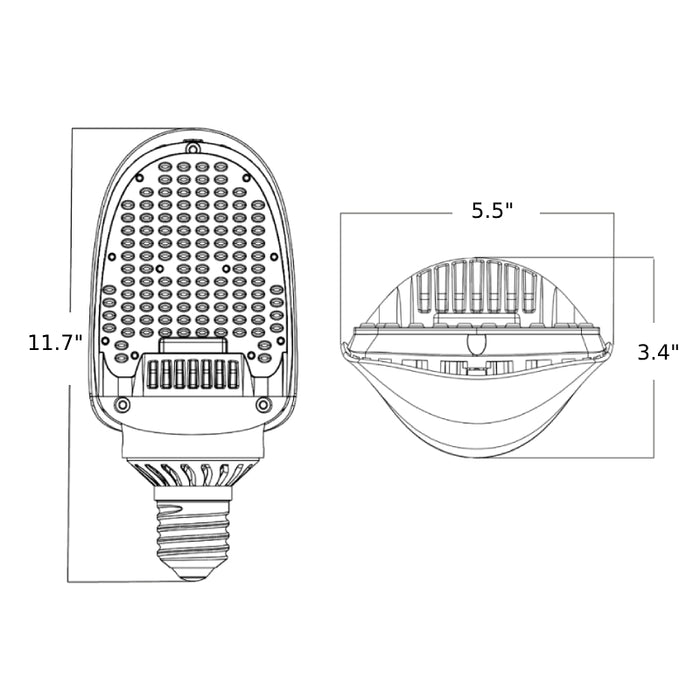 Westgate CL-FLT 75W/95W/115W LED Flat HID Retrofit Lamp, E39 Base, 5000K