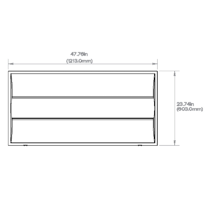 Columbia CLT24 2x4 CLT 25W/35W/45W LED Center Lens Troffer, 3CCT & Lumen Selectable, 120-347V