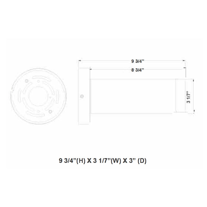 Westgate CMC3-RGBW 3" 9W LED Cylinder Light