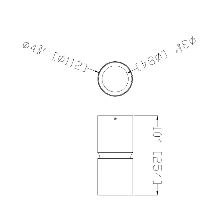 Westgate CMC4-2TONE 4" 12W / 16W / 20W LED 2-Tone Architectural Ceiling Cylinder, 3000K / 4000K / 5000K Selectable, 120–277V