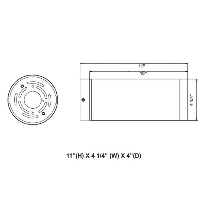 Westgate CMC4-RGBW 4" 15W LED Cylinder Light